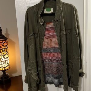 Anthropologie sweater cargo jacket.